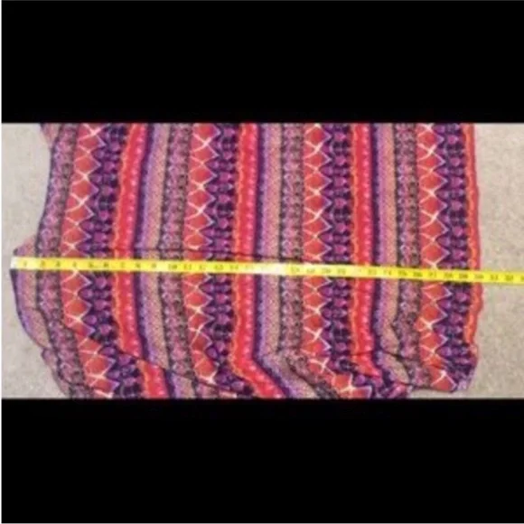 SUSAN GRAVER Colorful GEOMETRIC Southwest Print PONCHO Top Size LARGE - Picture 6 of 9